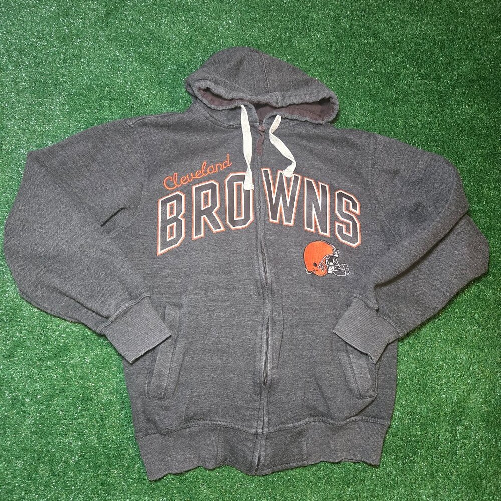 NFL Cleveland Browns full zip embroidered hoodie sweatshirt